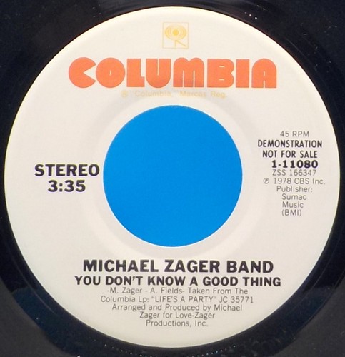 Michael Zager Band 45 "You Don't Know A Good Thing" NM B11