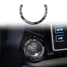 For Toyoa HiLux 2015-2021 Real Carbon Fiber One-Button Start Switch Ring Trim