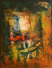 Lebadang (aka Hoi), Boats by the Shore, Lithograph, signed and numbered in penci