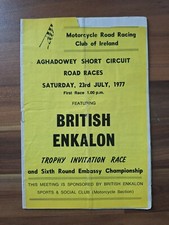 British Enkalon Aghadowey Motorbikes Races 1977 Programme Irish