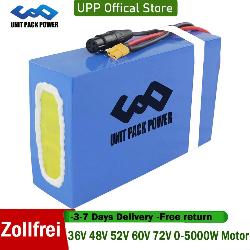 UNIT PACK POWER 36V 48V 60V 72V E-bike Batería Bicicleta Litio 20Ah/40Ah para Motor 0-3000W