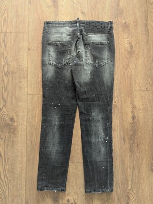 パンツ DSQUARED Slim jean 50 Dsquared2 95:20 Slim Jean Men's Size 50 Stretch Cotton Black