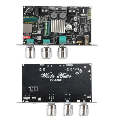 2pcs ZK-1001U 100W Mono Bluetooth 5.3 TPA3116D2 Amplifiers Board Module AUX USB
