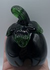 Vintage Murano Style Art Glass Dark Purple Eggplant Vegetable With Green Stem — photo 7