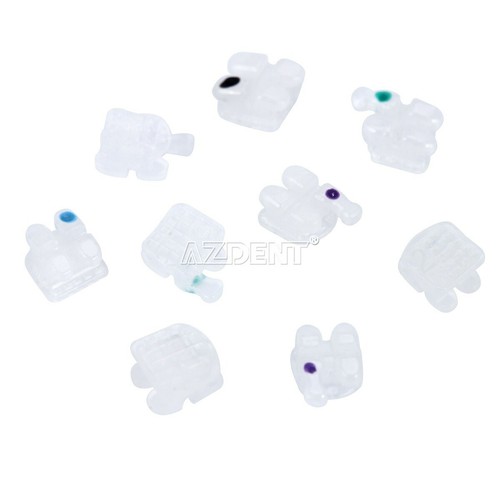 Brackets de ortodoncia dental AZDENT brackets de cerámica 5*5 Roth 022 ganchos 345 - Imagen 4 de 7