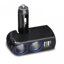 CAR CHARGER LIGHTER SOCKET SPLITTER 2-PORT DUAL USB DC SOCKET For CELL PHONES