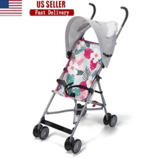 Toddler Umbrella Stroller W/ Canopy Lightweight Foldable 3 Point Harness Storage