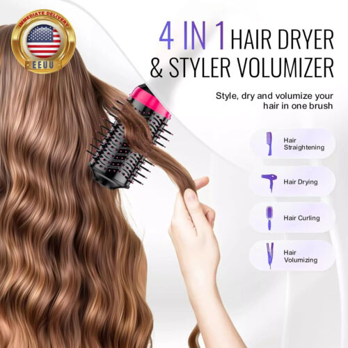 Hair Blow Dryer Brush, 4 in 1 Hair Dryer and Styler Volumizer with Negative Ion, - Picture 5 of 8