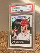 2016 Panini Donruss Optic HOLO Bryce Harper PSA 9 Phillies Card NEW CASE LOW POP