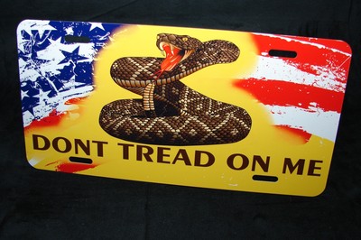 DONT DON'T TREAD ON ME CAR TRUCK TAG LICENSE PLATE METAL LIBERTY