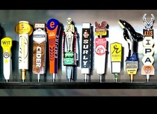 WALL MOUNTED BEER TAP HANDLE DISPLAY HOLDS10 beer tap handles includes brackets