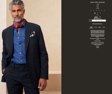 Navy Blue Banana Republic Italian Twill Suit 44R Jacket  38 R Pant