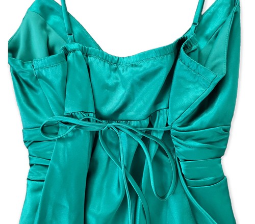 New XOXO Junior's Girl's Size M Green Jeweled Spaghetti Strap Top i Am Me (A5) - Picture 4 of 9