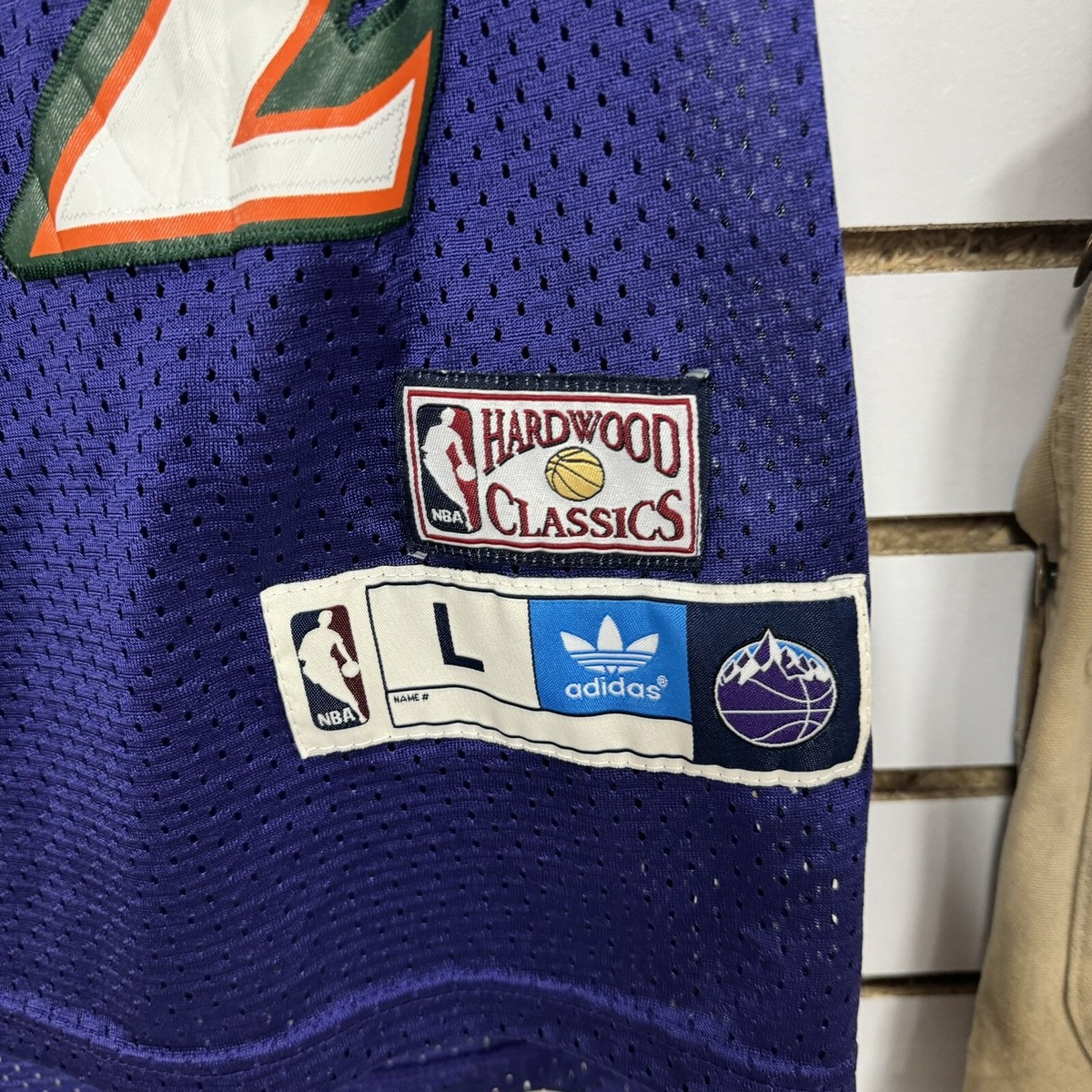 John Stockton Jersey Utah Jazz Adidas Mens Large Hardwood