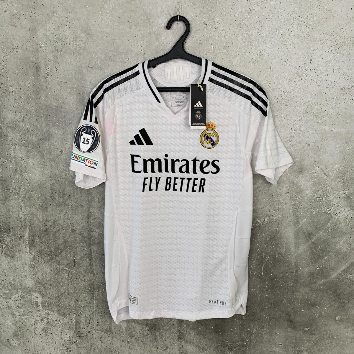 REAL MADRID 2024 2025 AUTHENTIC UCL HOME FOOTBALL SHIRT ADIDAS