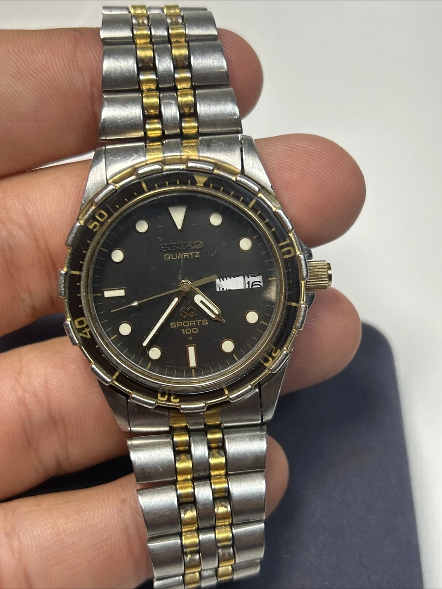Seiko quartz sports 100 best sale vintage