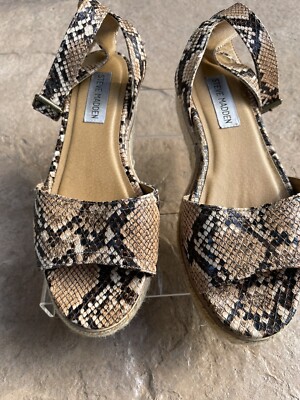 Steve Madden Women's Gabi Tan Esardrille toe embossed Snake