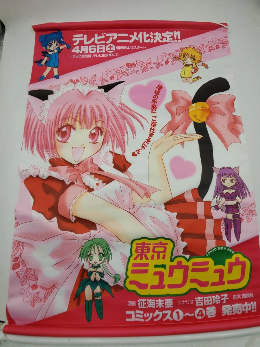Tokyo Mew Mew TV Anime Manga Promotion Tapestry Wall Scroll Japan Kodansha USED