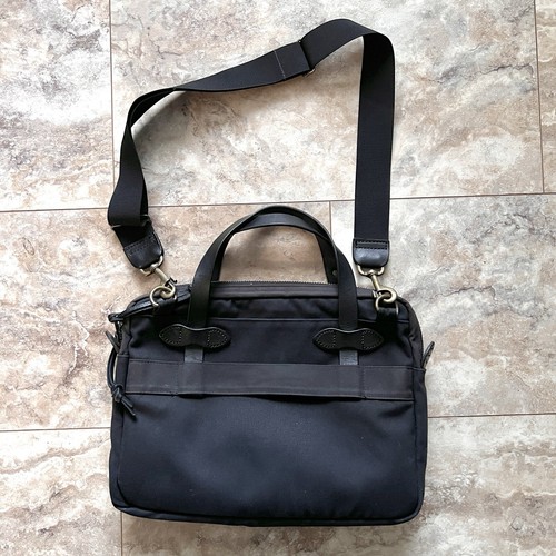 FILSON Messenger Bag Black 70324 0715 P31811 Laptop Briefcase USA Made At Filson - Picture 5 of 24