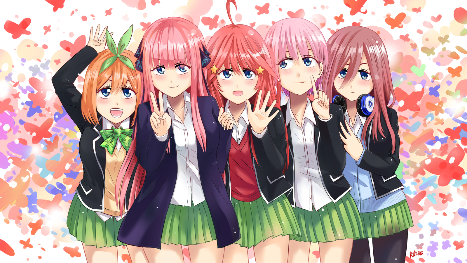 Anime girls 5toubun no hanayome nakano ichika itsuki Playmat Gaming Mat