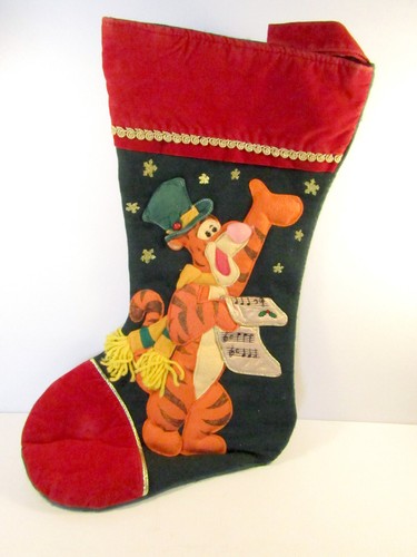 Disney Tigger Medias de Navidad Apliques 3D Temporada de Canción Sombrero y Bufanda 1990 - Imagen 3 de 21