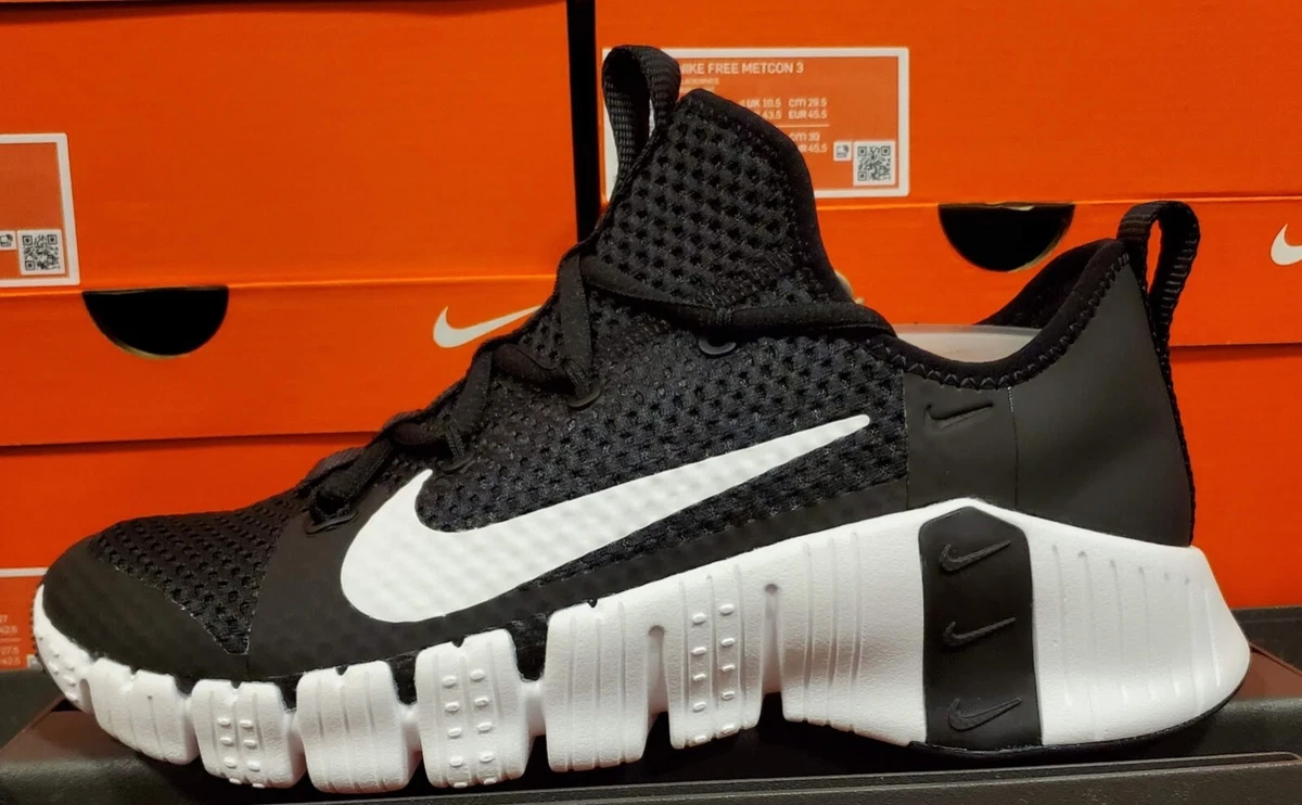 Men s Nike Free Metcon 3 Black White eBay