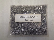 ALUMINUM SOFT RIVETS MS20426A4-7 BAG OF 14.5OZ NEW (LAST ONES)
