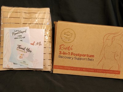 KeaBabies REVIVE 3-IN-1 Postpartum Recovery Support Belt One Size Ivory 