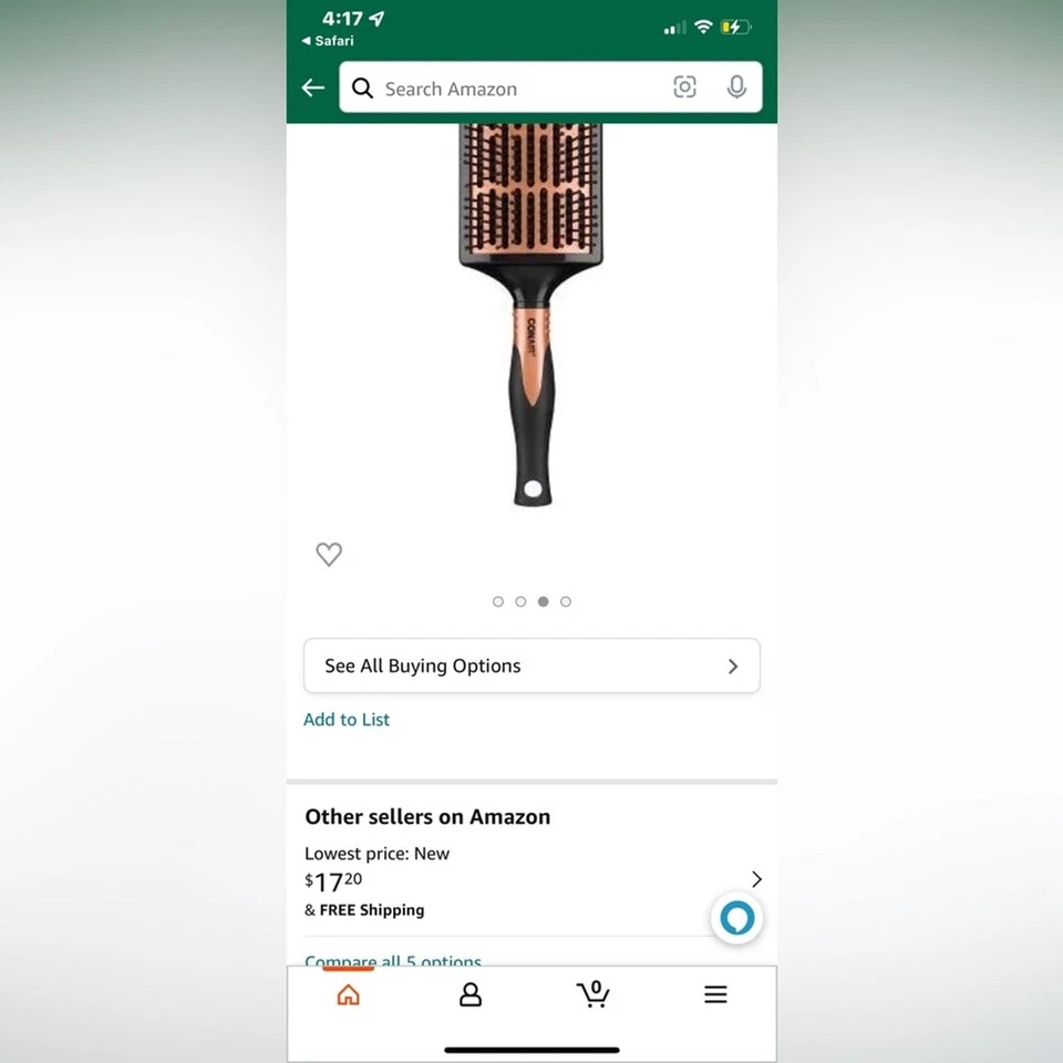 Cepillo de paleta de cobre curvado profesional de secado rápido Conair negro 3 cepillos nuevo con etiquetas Foto 4 de 4