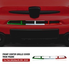 3 Colors Carbon Fiber Front Bumper Grille Cover For Fiat 500 Abarth 595 2016