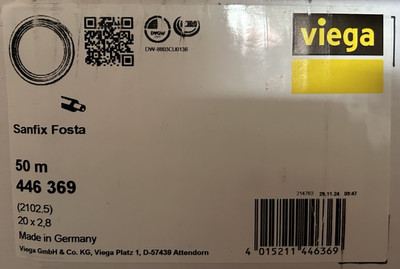 1m Viega Sanfix 20x2,8mm Rohr Fosta o.Schutzrohr auf Wunschlänge 