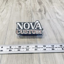 1975 Chevy Nova Custom Grille Emblem Oem 352585 Badge Nameplate Ornament