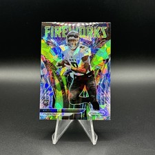 2021 Panini Prizm Kyle Pitts Green Ice Fireworks RC #F-13