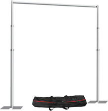 10X 8.6Ft Pipe and Drap Backdrop Stand Kit ,Heavy Duty Adjustable Frame Backdrop