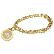 Flying WV Logo Charm Bracelet - Gold
