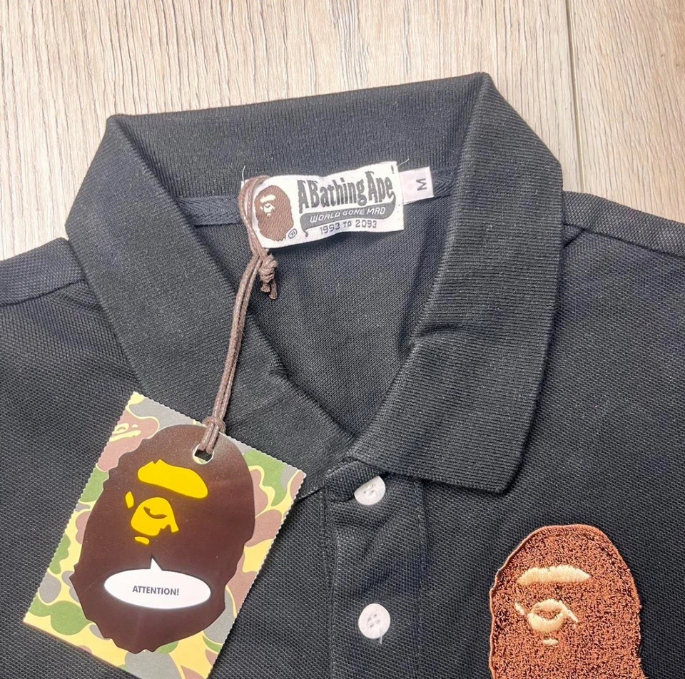 Polo negro bape talla grande Foto 3 de 4