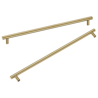 2 Piece Stainless Steel T Bar 13.8cm Double Holes for Handles [Gold]
