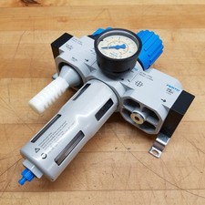Festo LFR-D-MIDI Filter Regulator w/HE-D-MIDI On/Off Valve & FRM-D-MIDI Module