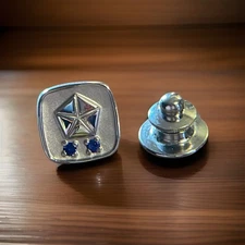 Chrysler Mopar, 2 Blue Sapphires 1/10 10k Filled (3.56 g) Tie Tac /lapel pin