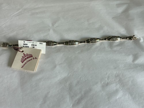 NWT Victoria Crowne & Co. Sterling Silver & Marcasite Bracelet - Picture 6 of 8