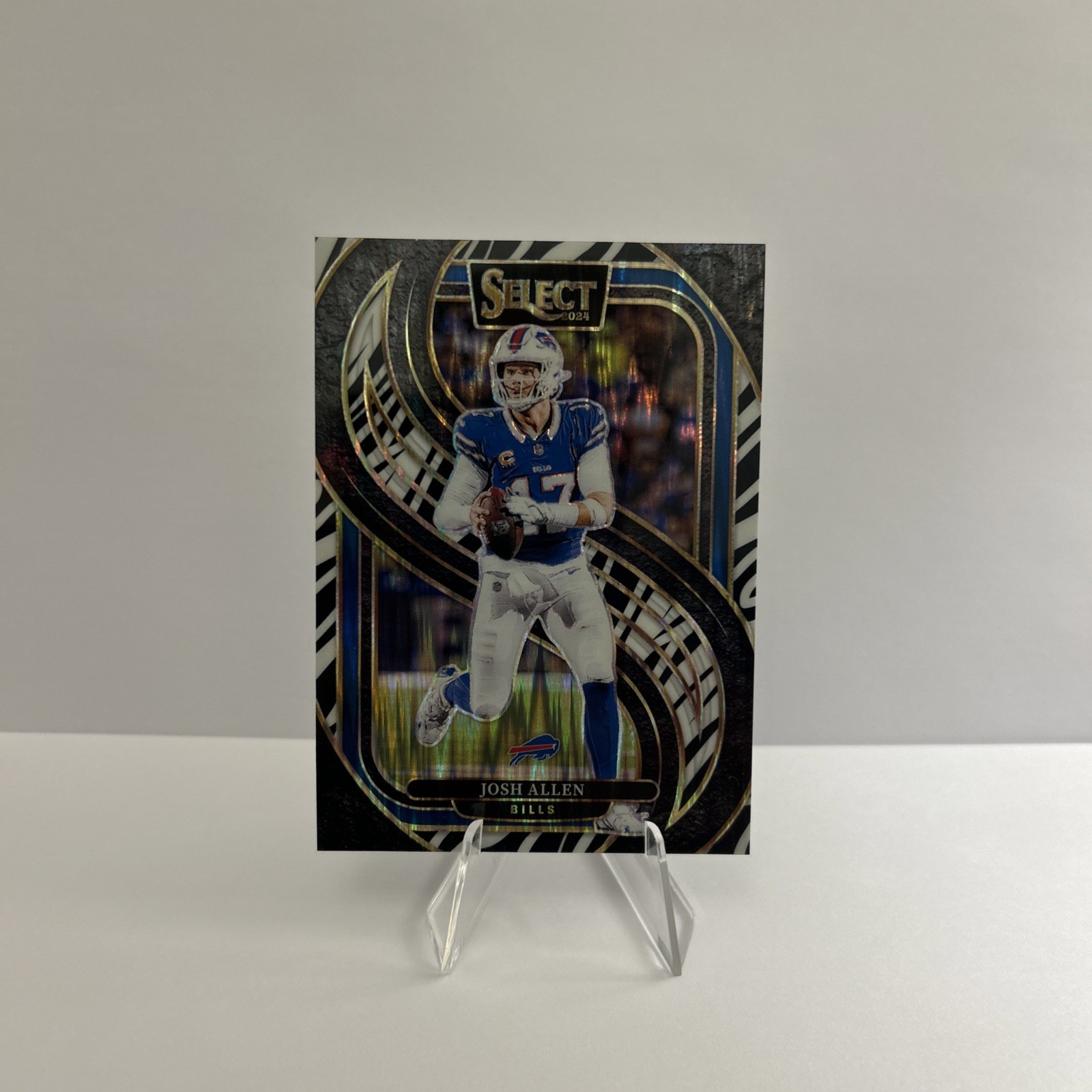 Josh Allen - 2024 Panini Select Premier Level Zebra Prizm SSP CASE HIT