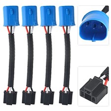 4 Pcs 9007 Male to H4 Female Plug Headlight Wiring Harness Extension