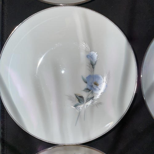 lot of 6 Vintage Noritake China Sylvia 6603 japan Blue Flower  Beautiful 5-1/2"
