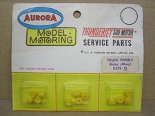 CARDED Vintage NOS AURORA T-JET 8378-10 TRUCK WHEELS 12 hubs HO Scale SlotCar