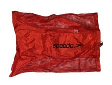 Speedo 10008 Red Mesh Drawstring Backpack Swim Gear Bag for Swimming