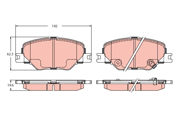 Fits TRW GDB2424 HAM PADS.