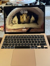 Apple MacBook Air 13" Gold Laptop, macOS 14.0, SSD, Backlit Keyboard, Webcam