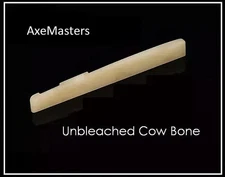 GeetarGizmos 72mm / 2.83" UNBLEACHED BONE SADDLE handmade for GIBSON Guitar