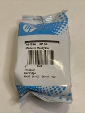 HP 64 Tri-Color Original Ink Cartridge N9J89A Sealed