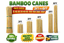 Bamboo Garden Canes Plant Support Stakes ? 2ft to 6ft | Various Pack Sizes